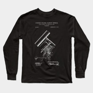 Telescope Patent White Long Sleeve T-Shirt